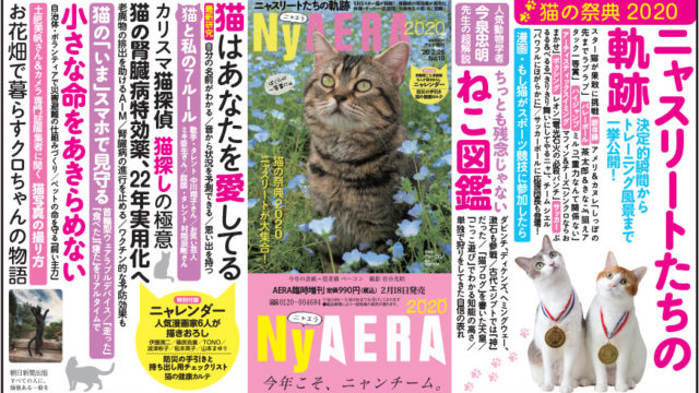 ニャスリート大集合！人気週刊誌『AERA』が一冊まるごと猫化した『NyAERA（ニャエラ）』が発売